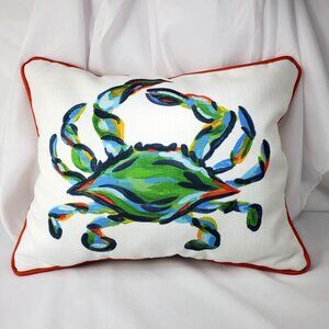 The King Crab Lumbar Pillow by Sewing Down Under Coastal Beach Ocean Nautical